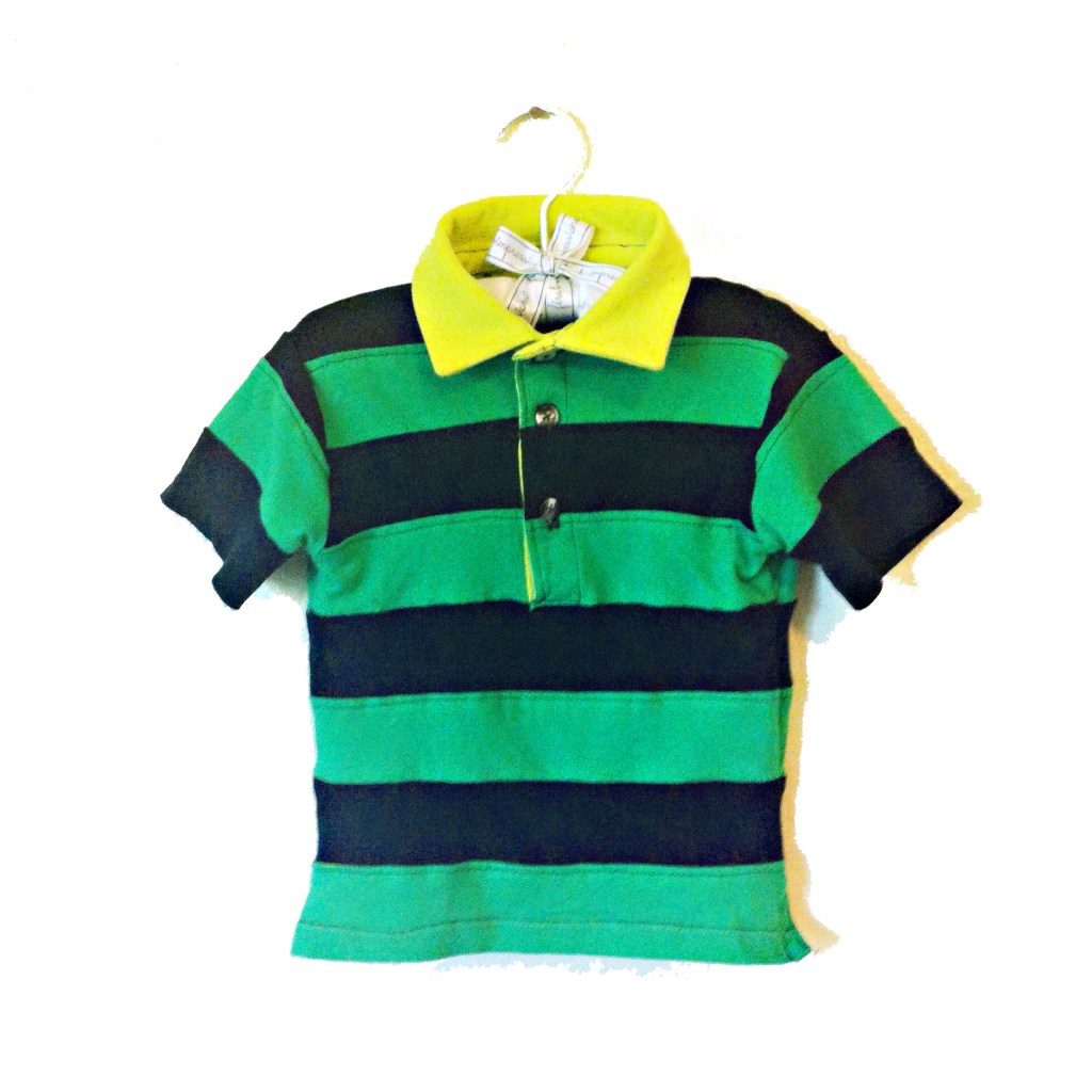 stripey t-shirt polo